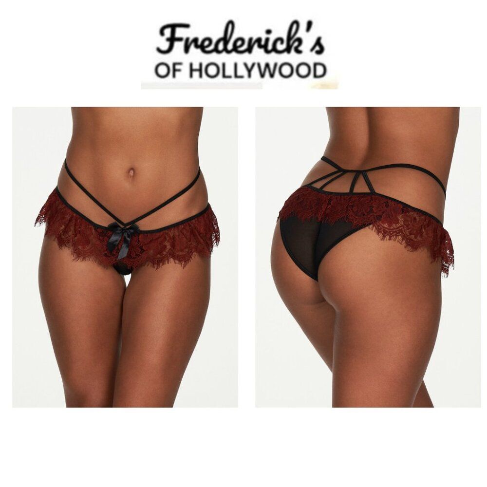 NWT Frederick’s of Hollywood Jade Crotchless Hipster Panties (Size 1X)
